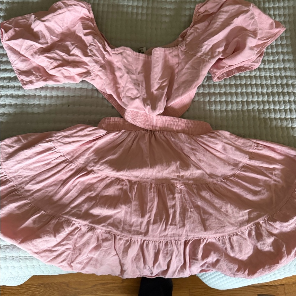 Velvet Pink Two-Piece Mini Dress Set